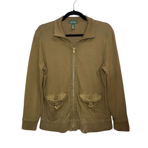 Lauren Ralph Lauren LRL Women’s Medium Zip Up Jacket Olive Green Lightweight - Picture 1 of 5
